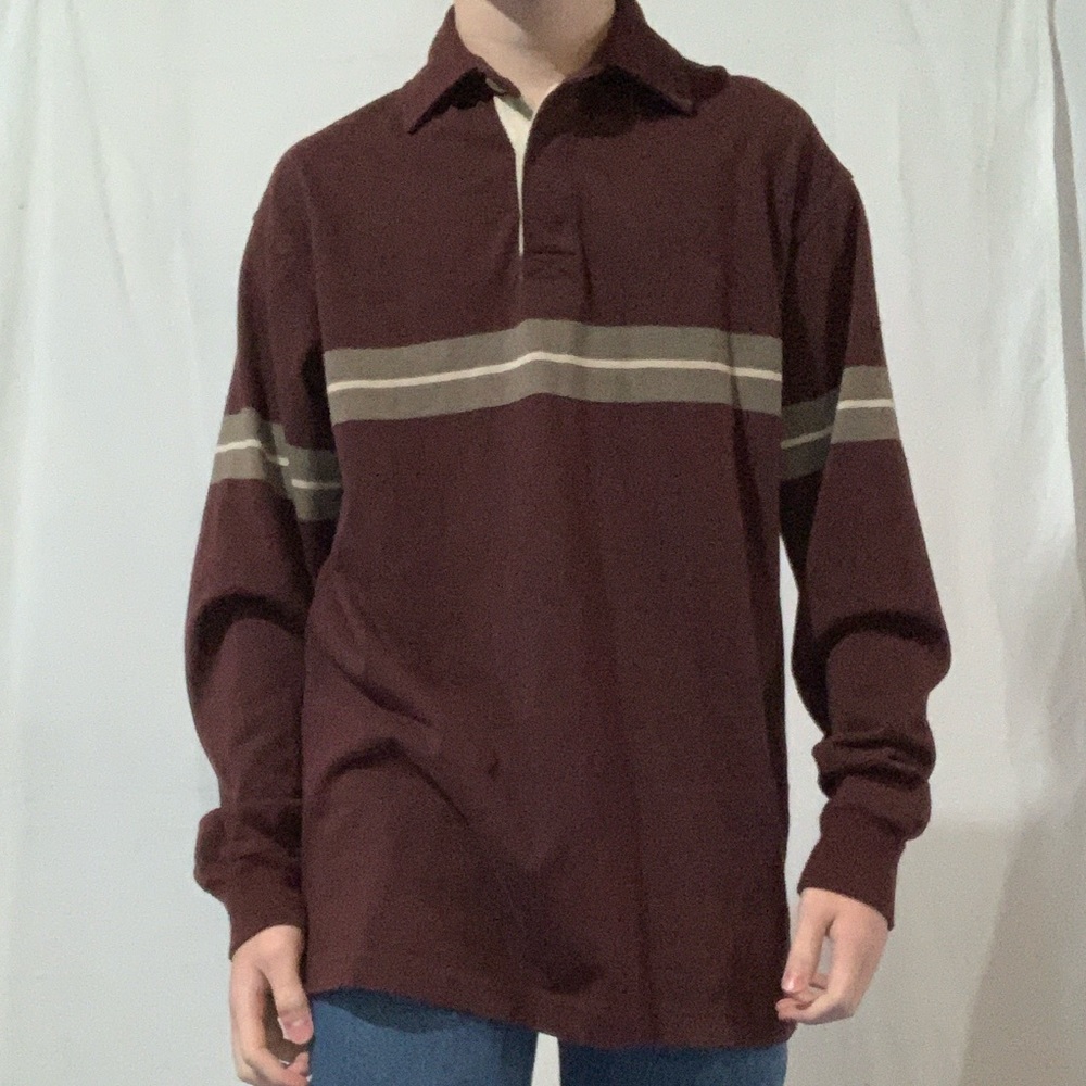 Men’s Maroon St. John’s Bay Button Up Small